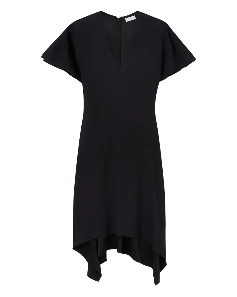 Stella McCartney Midikleid mit V-Ausschnitt - Schwarz Schwarz