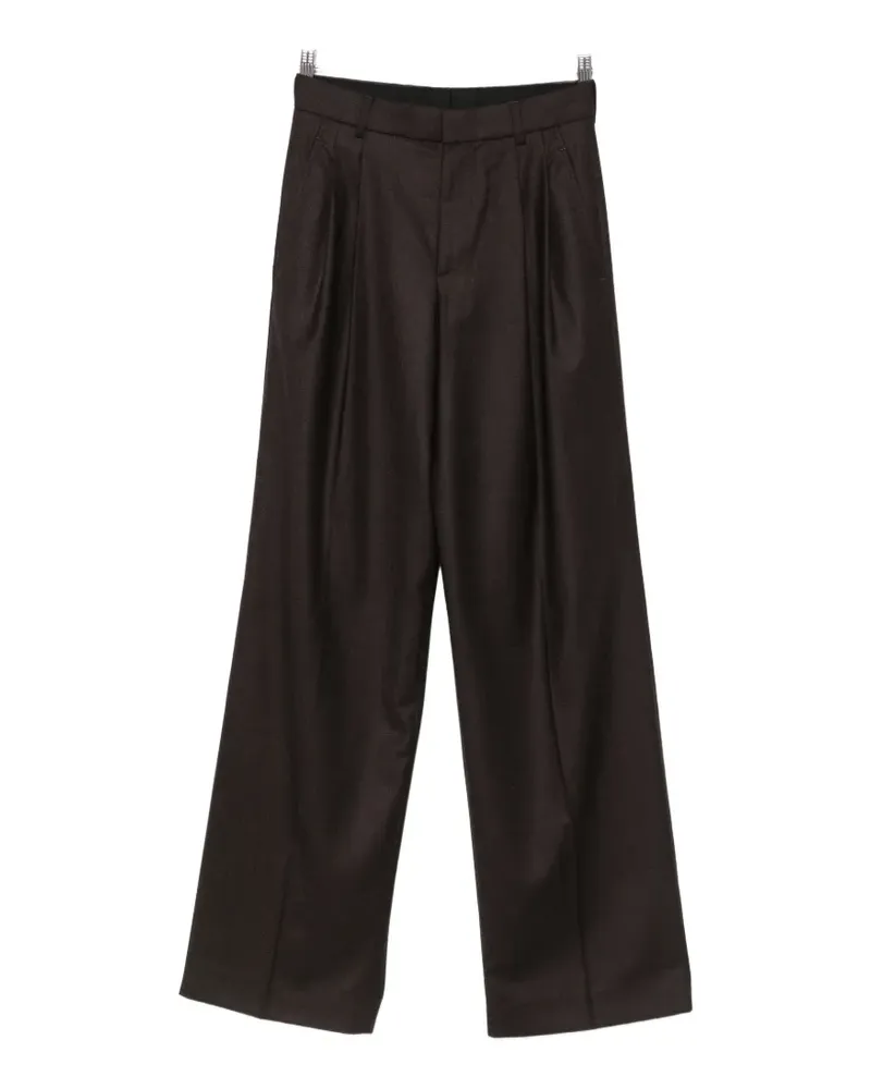 Petar Petrov pleated wide-leg trousers - Braun Braun