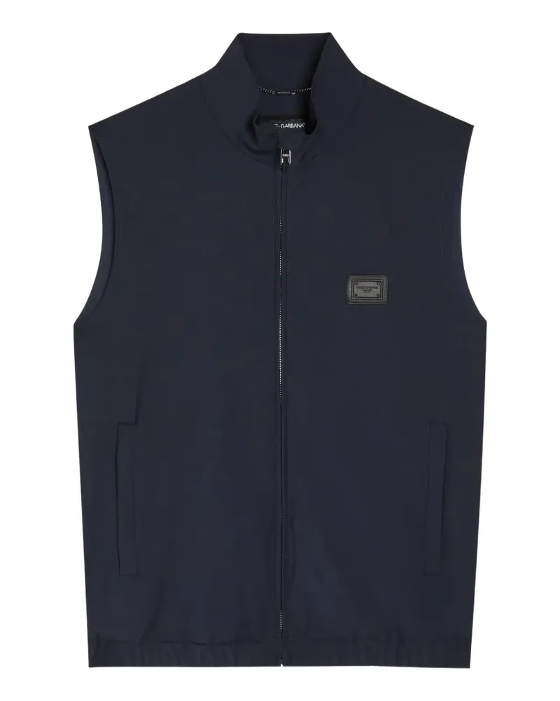 Dolce & Gabbana Wollweste mit Anhänger - Blau Blau