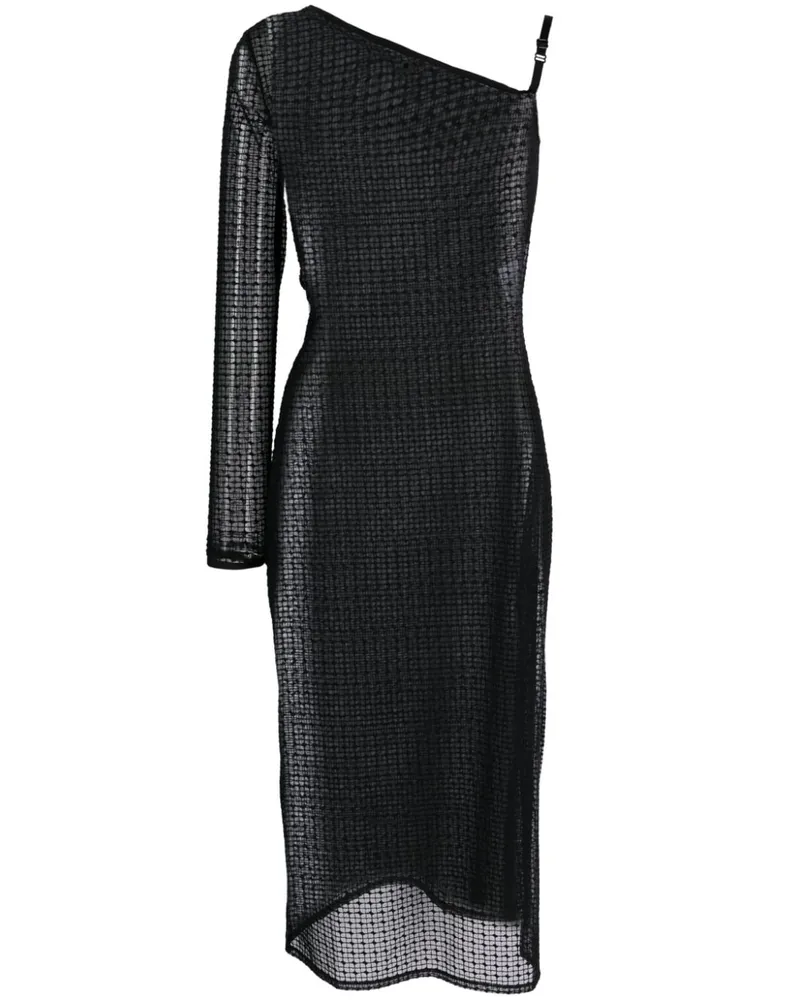 Courrèges Asymmetrisches Minikleid - Schwarz Schwarz
