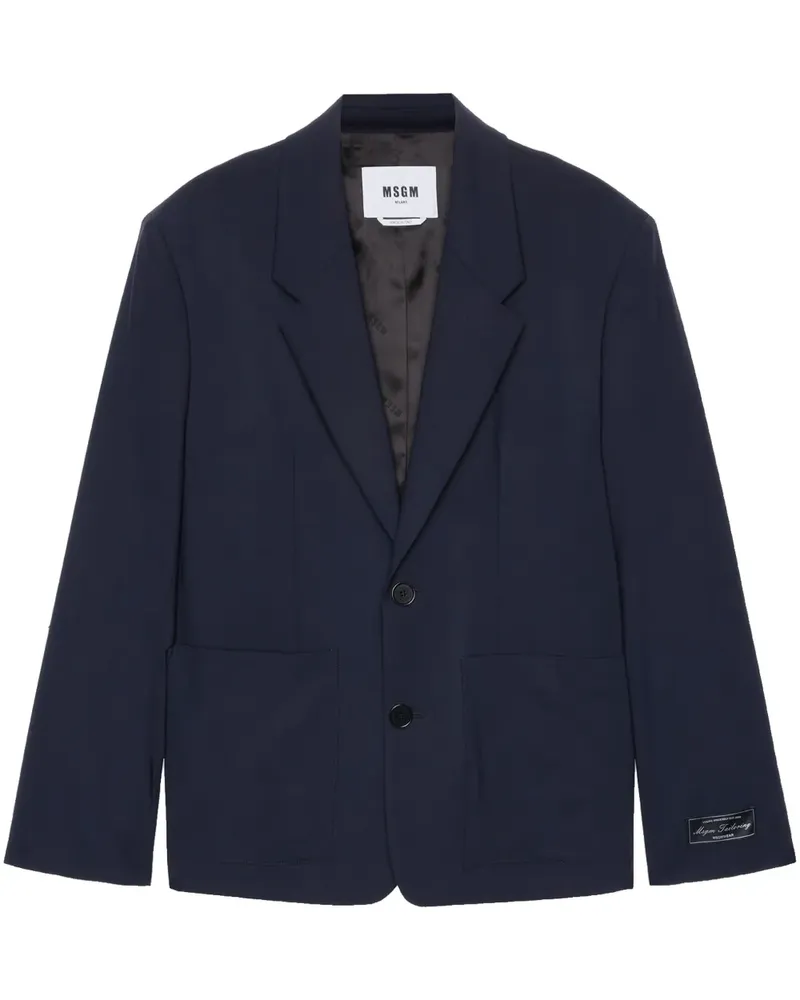MSGM Einreihiges Sakko - Blau Blau