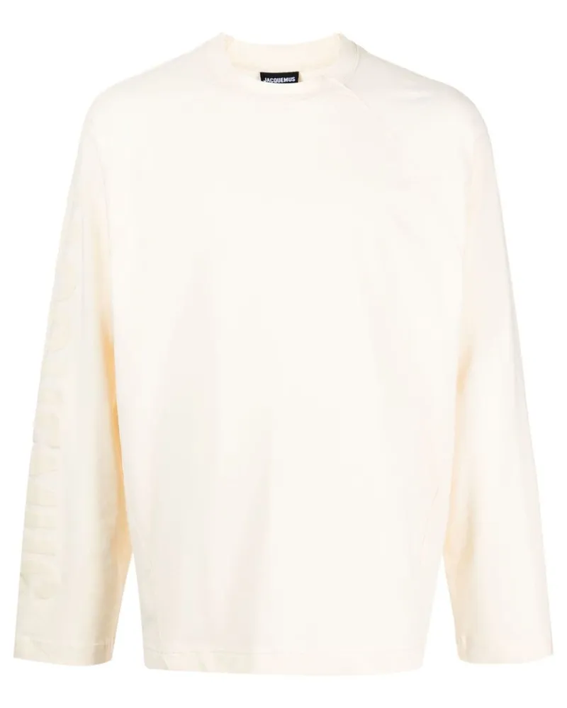 Jacquemus Le t-shirt Typo Langarmshirt - Nude Nude