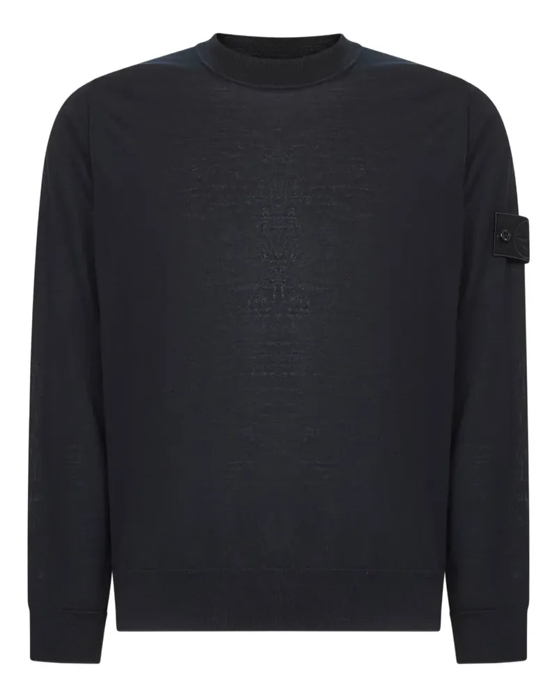 Stone Island crew-neck wool sweater - Blau Blau
