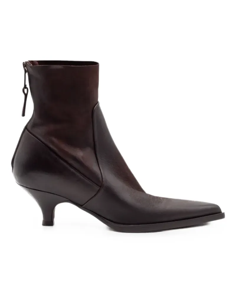 Elena Iachi Thais Boston tapered-toe spool-heel ankle boots - Braun Braun