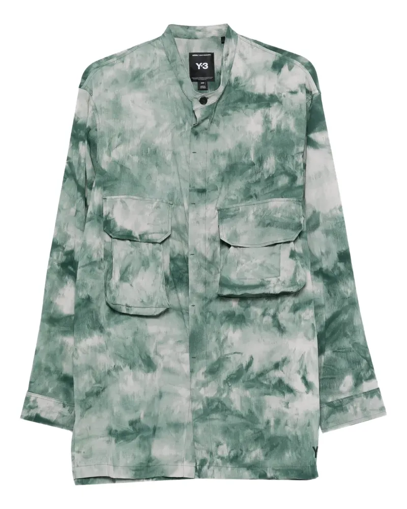 Y-3 Aop tie-dye pocket shirt - Grün Grün