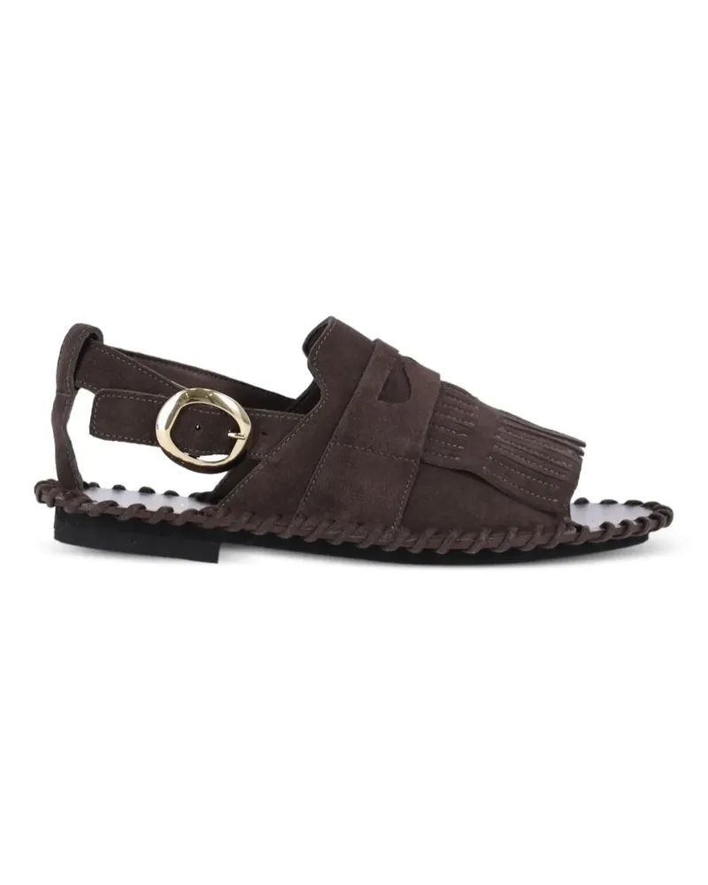 Alexander Hotto fringe-detail buckled sandals - Braun Braun