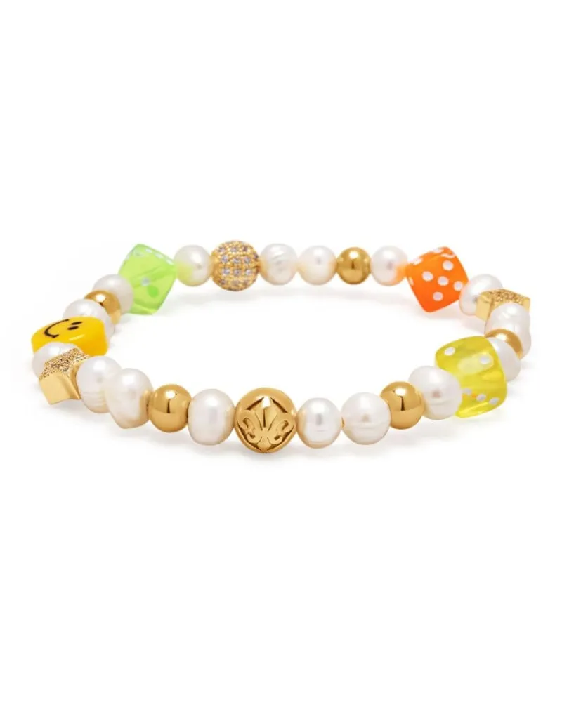 Nialaya Armband mit Perlen - Weiß Weiß