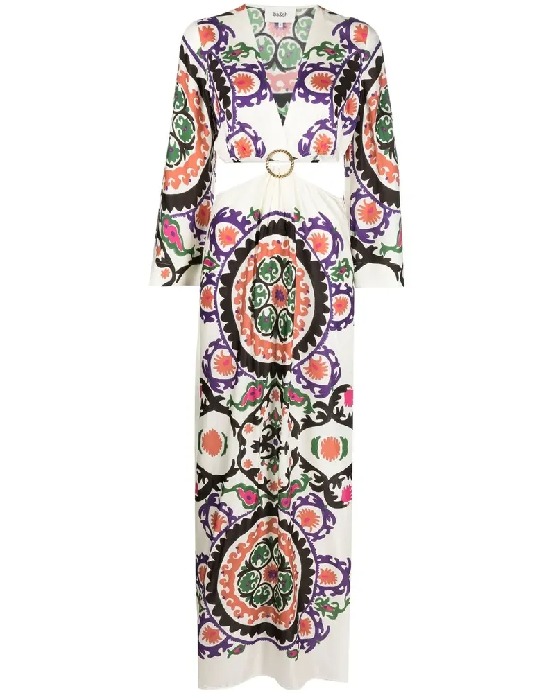 ba&sh Kleid mit Blumen-Print - Nude Nude
