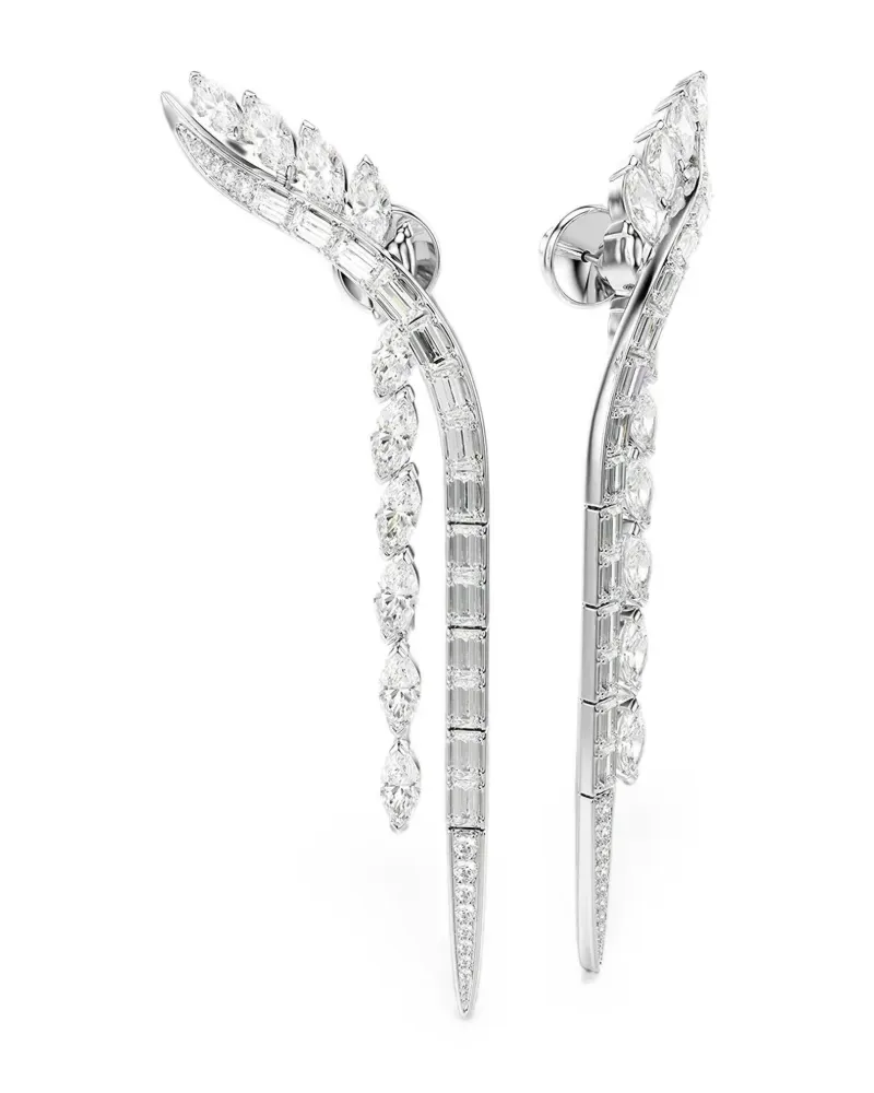 Swarovski crystal-embellished drop earrings - Silber Silber