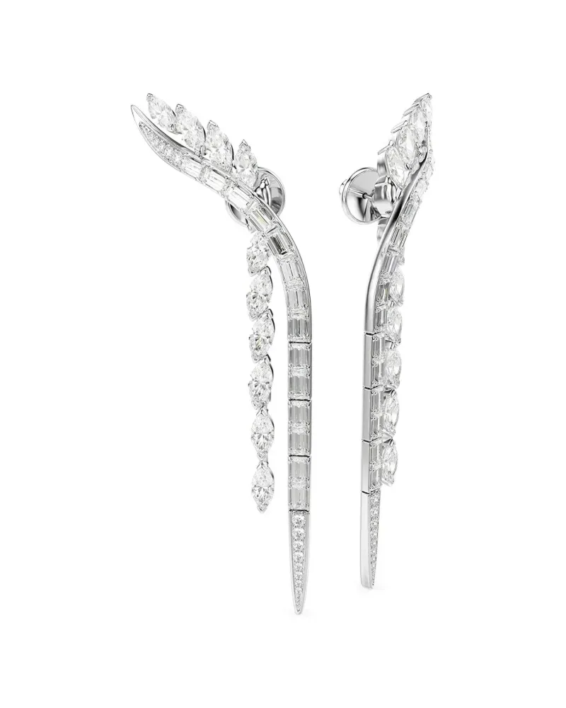 Swarovski Ohrringe mit Kristallen - Silber Silber