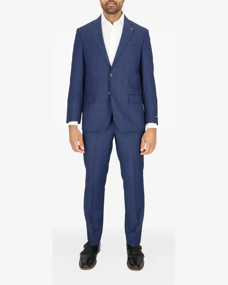 Scotch&Soda Karierter Anzug mit zwei Knöpfen - Blau Blau