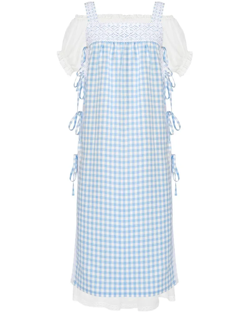 SLEEPER Greta Midikleid - Blau Blau