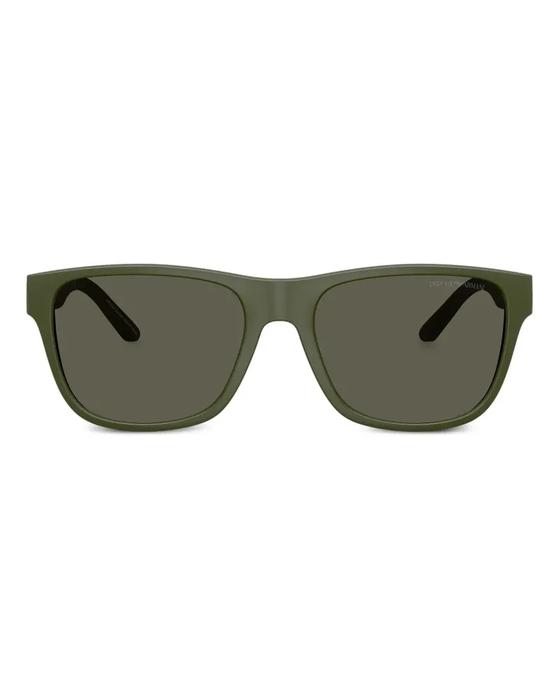 Emporio Armani Sonnenbrille mit Logo-Print - Grün Grün
