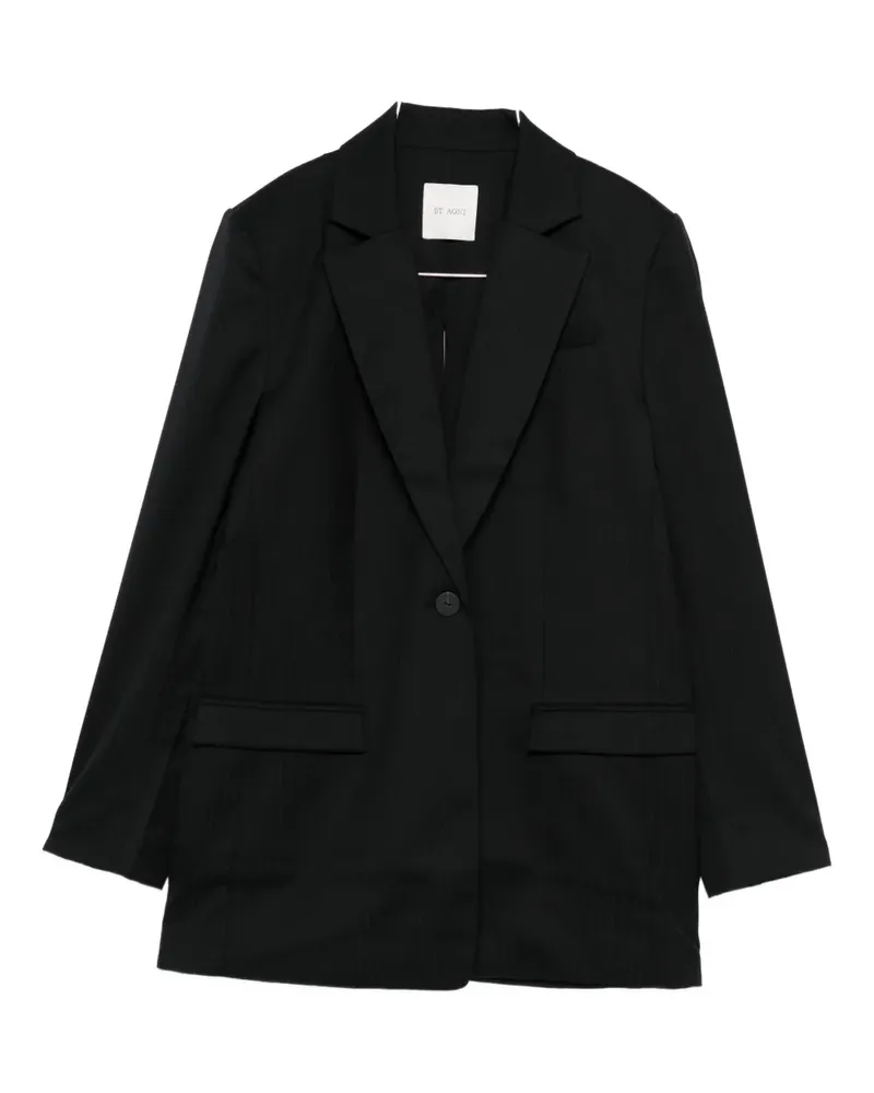 St. Agni pinstriped split-detail blazer - Schwarz Schwarz