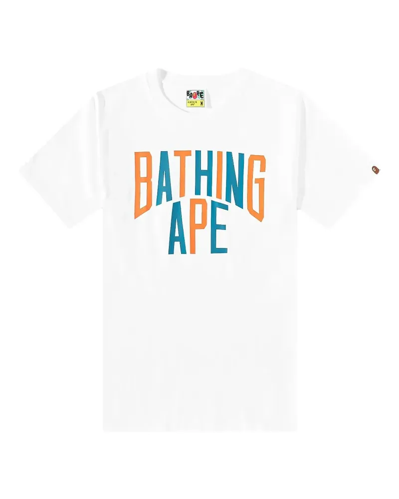 BAPE T-Shirt mit Logo-Print - Weiß Weiß