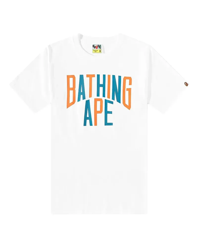 BAPE T-Shirt mit Logo-Print - Weiß Weiß