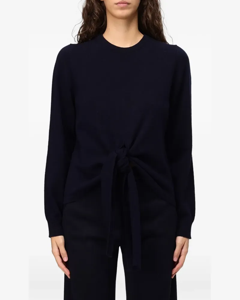 TELA Asymmetrischer Pullover mit Bindeband an der Taille - Blau Blau