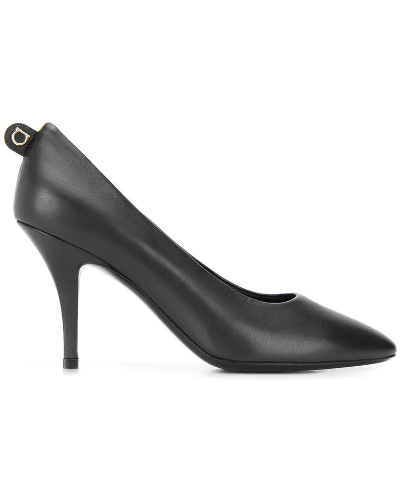 Ferragamo Pumps mit Gancini-Detail - Schwarz Schwarz