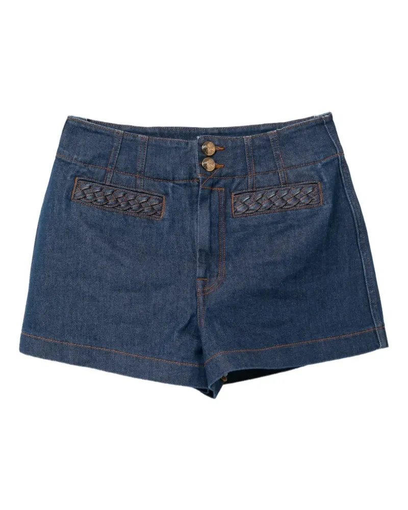 Zimmermann Jeans-Shorts mit Flechtbesatz - Blau Blau