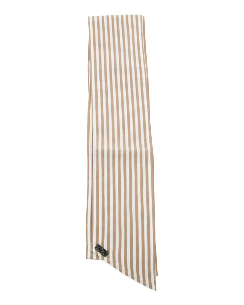 Brunello Cucinelli striped scarf - Nude Nude
