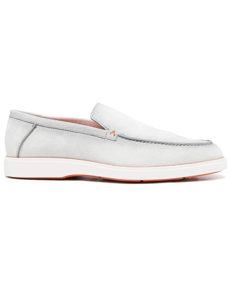 Santoni Loafer aus Wildleder Grau