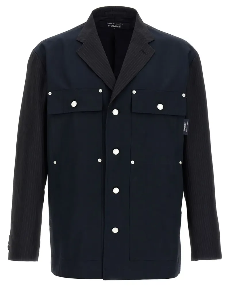 Comme des Garçons Sakko mit Nadelstreifen - Blau Blau