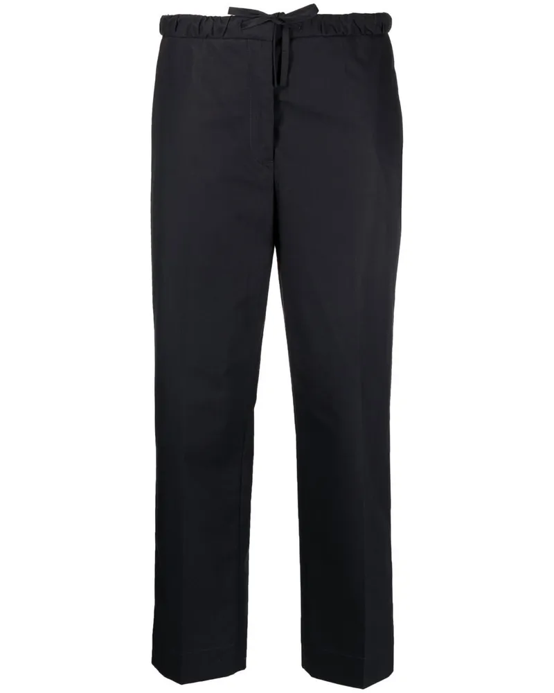 Jil Sander Cropped-Hose mit Kordelzug - Blau Blau