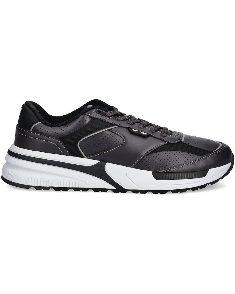 EA7 Perforierte Sneakers - Schwarz Schwarz