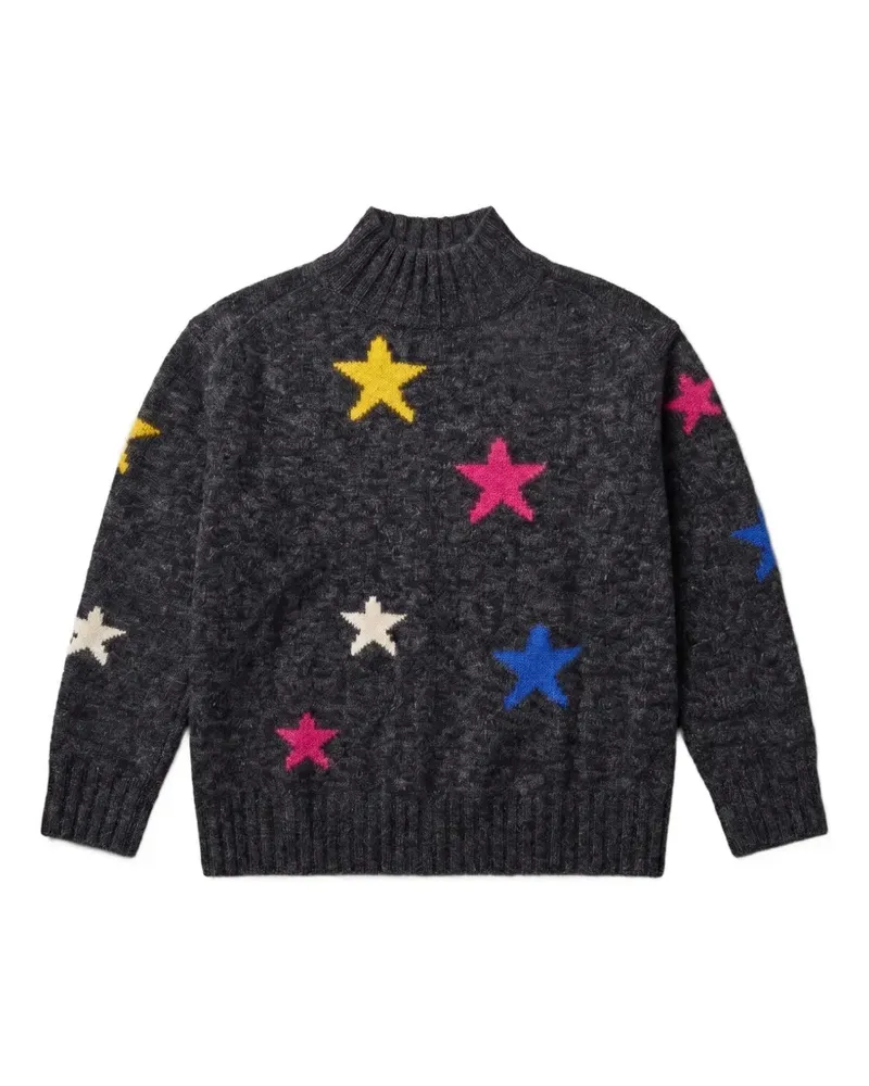 Chinti & Parker Rollkragenpullover mit Stern-Intarsie - Schwarz Schwarz