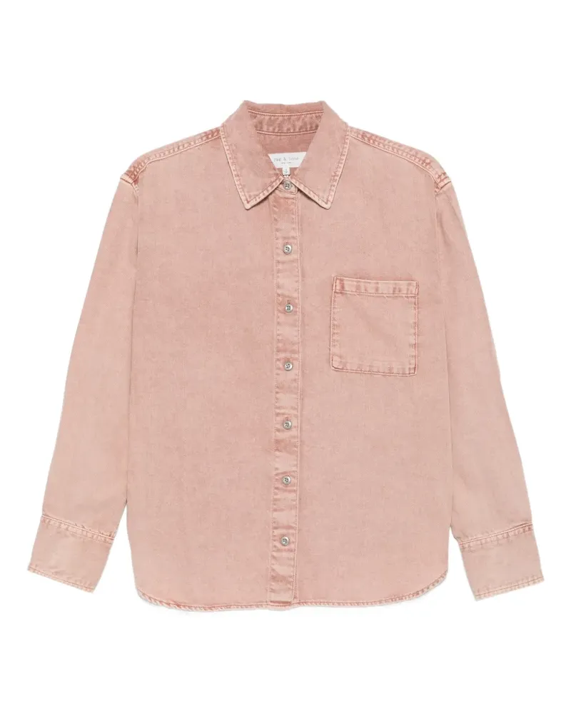 Rag & Bone Jeanshemd mit Brusttasche - Rosa Rosa