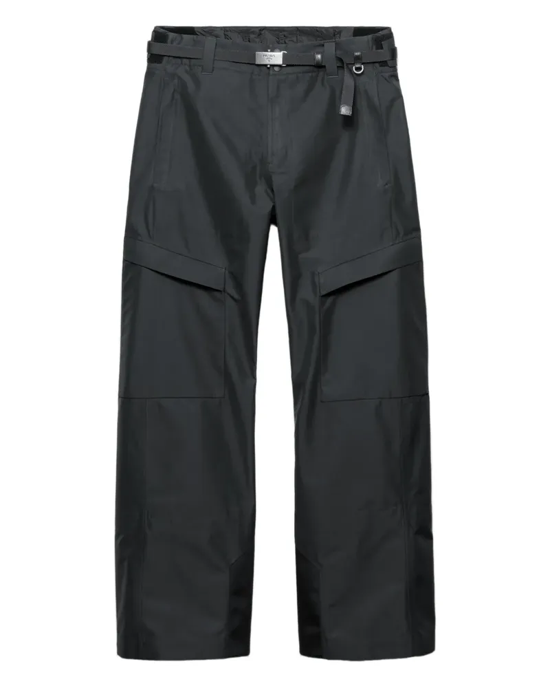 Prada Straight-Leg-Hose mit Gürtel - Grau Grau
