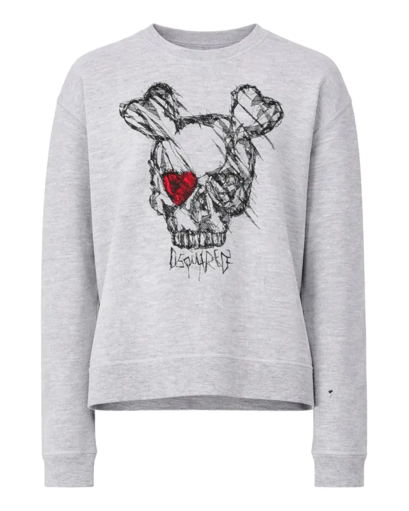 Dsquared2 Sweatshirt mit rundem Ausschnitt - Grau Grau