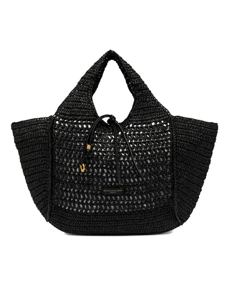 Gianni Chiarini Gewebter Nefeli Tote Bag - Schwarz Schwarz