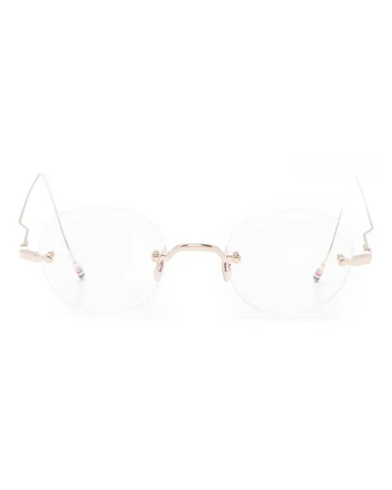 Thom Browne round-frames rimless glasses - Silber Silber