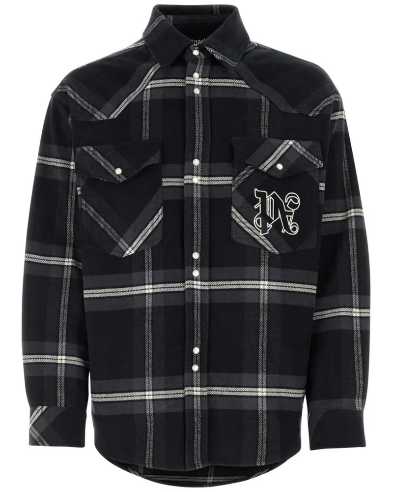 Palm Angels Karierte Flanell-Hemdjacke - Grau Grau