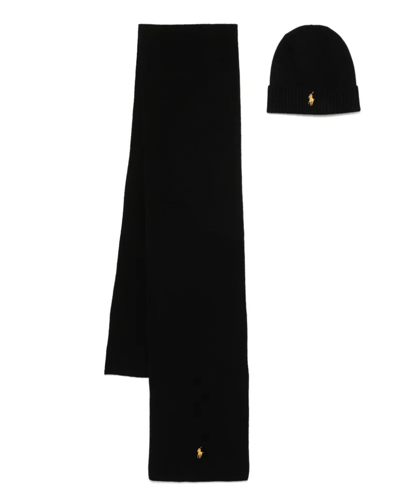 Ralph Lauren Schal-Set mit Polo Pony-Motiv - Schwarz Schwarz