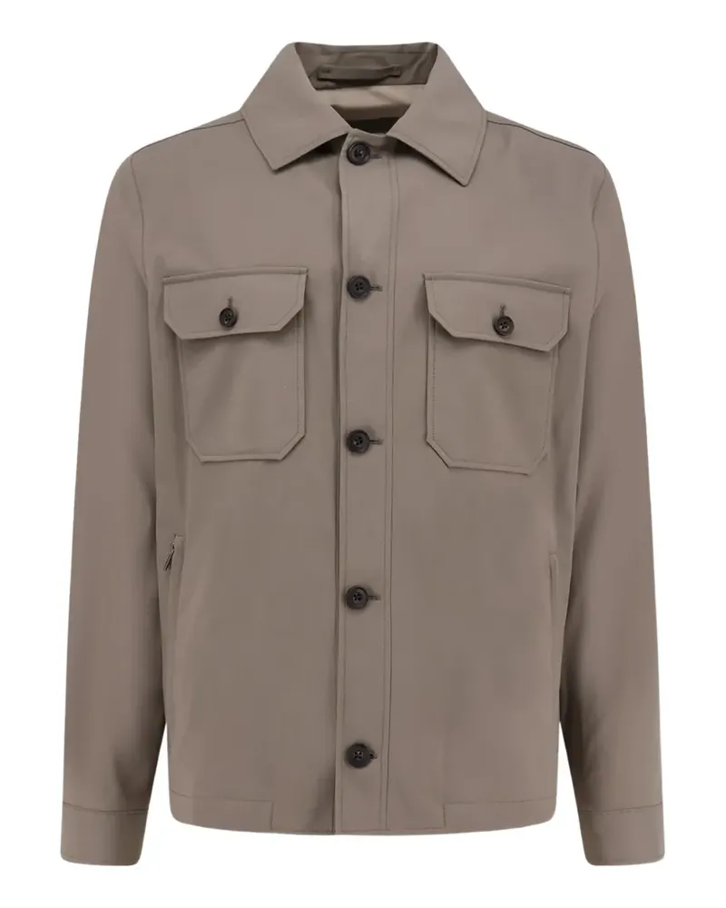 Corneliani buttoned patch-pocket jacket - Nude Nude