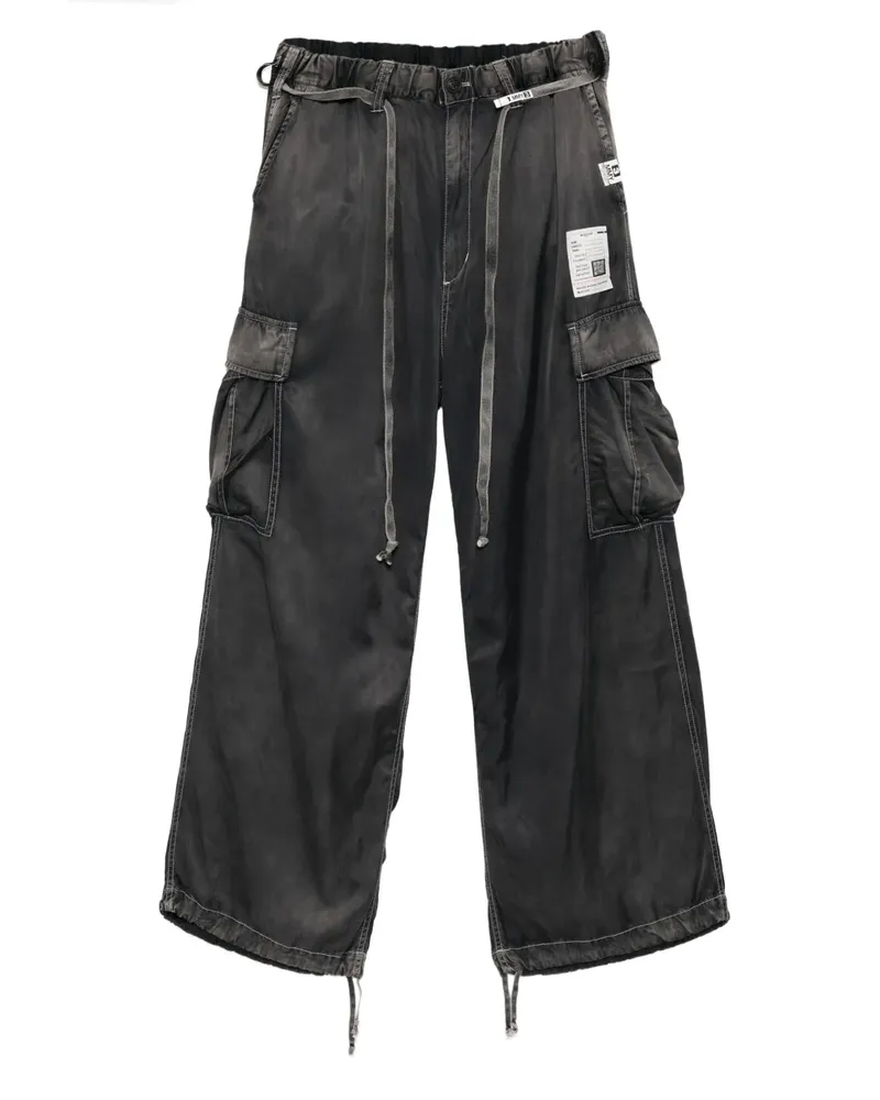 MIHARAYASUHIRO Ausgeblichene Cargohose - Schwarz Schwarz