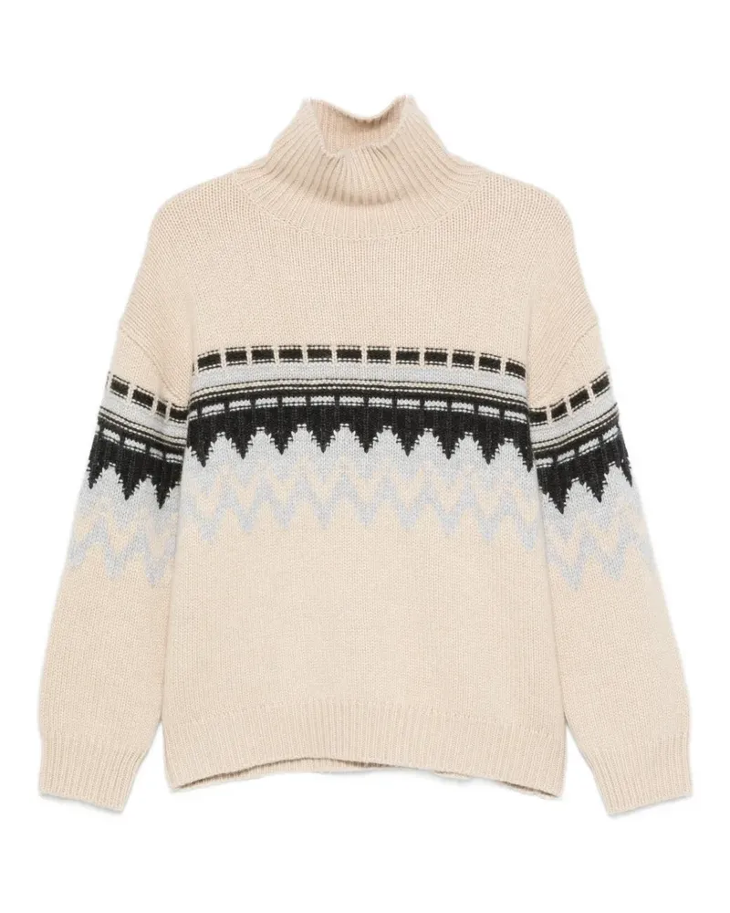 ALLUDE high-neck cashmere sweater - Nude Nude
