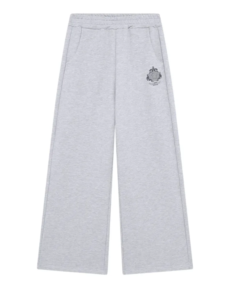 MSGM Jogginghose mit Logo-Print - Grau Grau