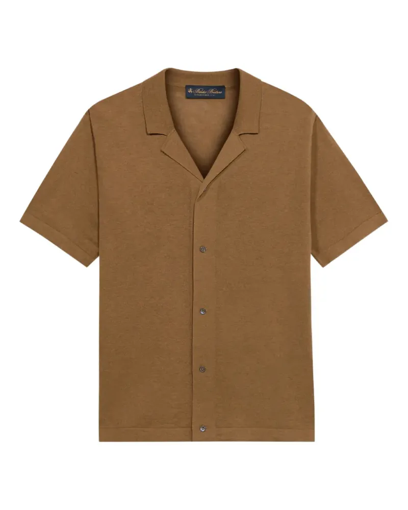 Brooks Brothers Gestricktes Hemd - Braun Braun