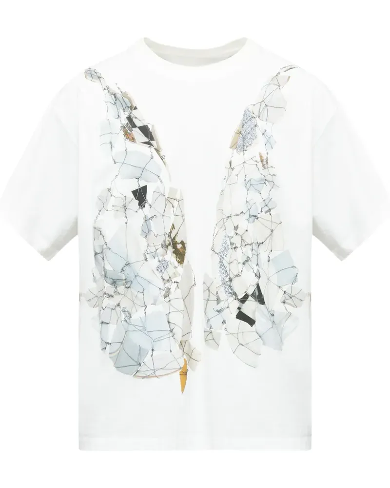 Maison Margiela T-Shirt mit Flügel-Print - Weiß Weiß