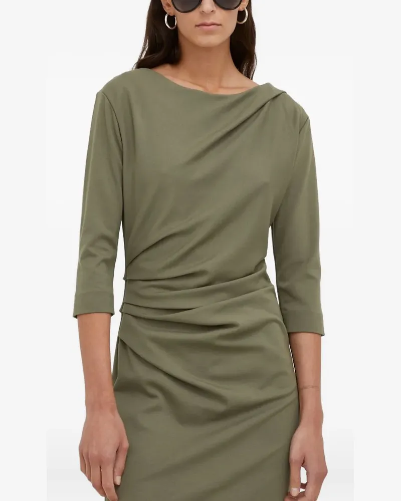 Tiger of Sweden Drapiertes Midikleid mit Dreiviertelärmeln - Grün Grün