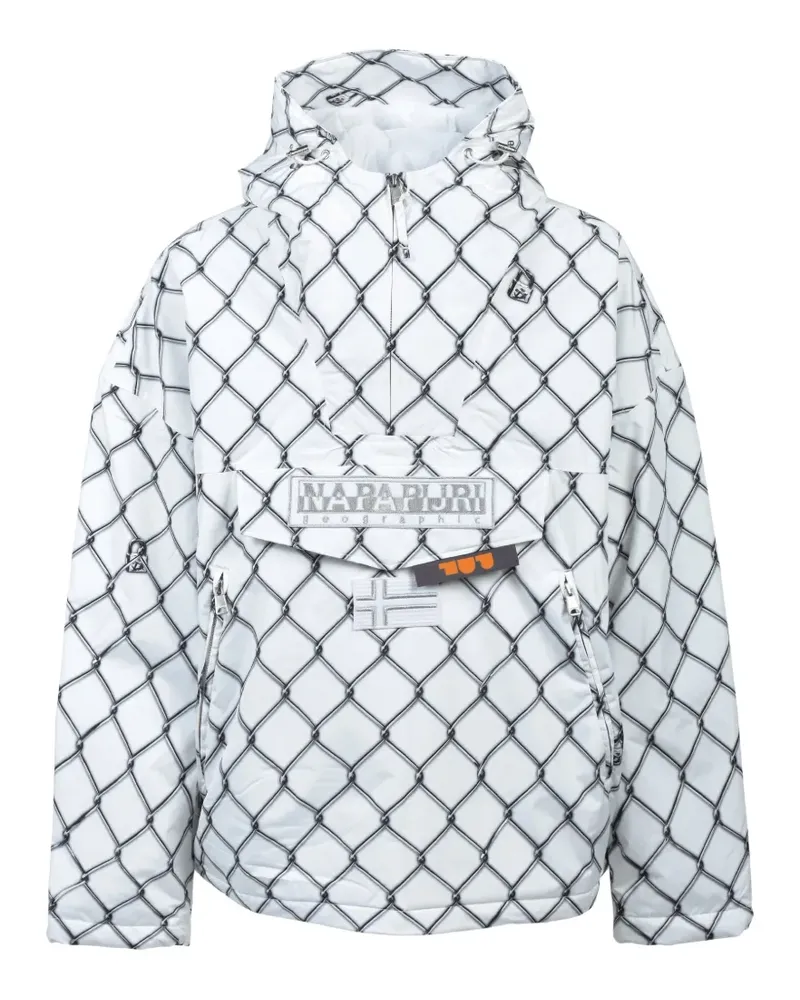 Napapijri x PDF Channel Rainforest Jacke mit Ketten-Print - Weiß Weiß