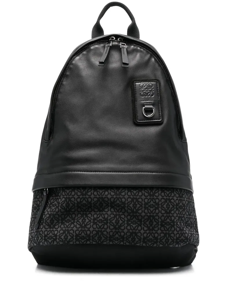 Loewe Schmaler Rucksack mit Anagram - Schwarz Schwarz