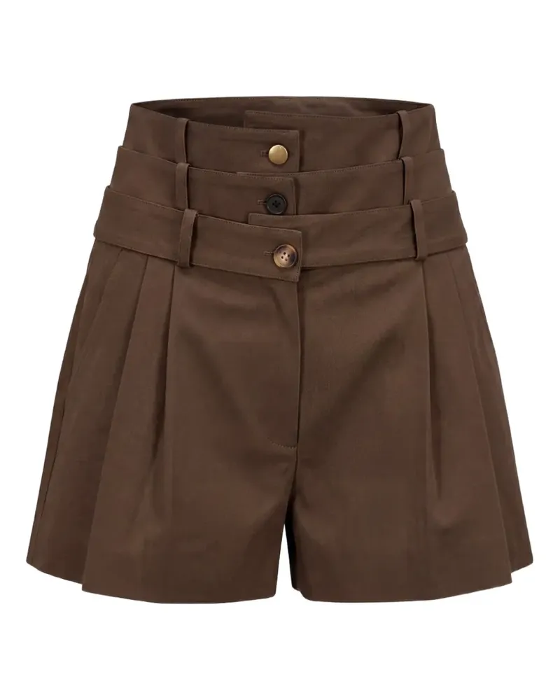 Monse triple-waistband pleated shorts - Braun Braun