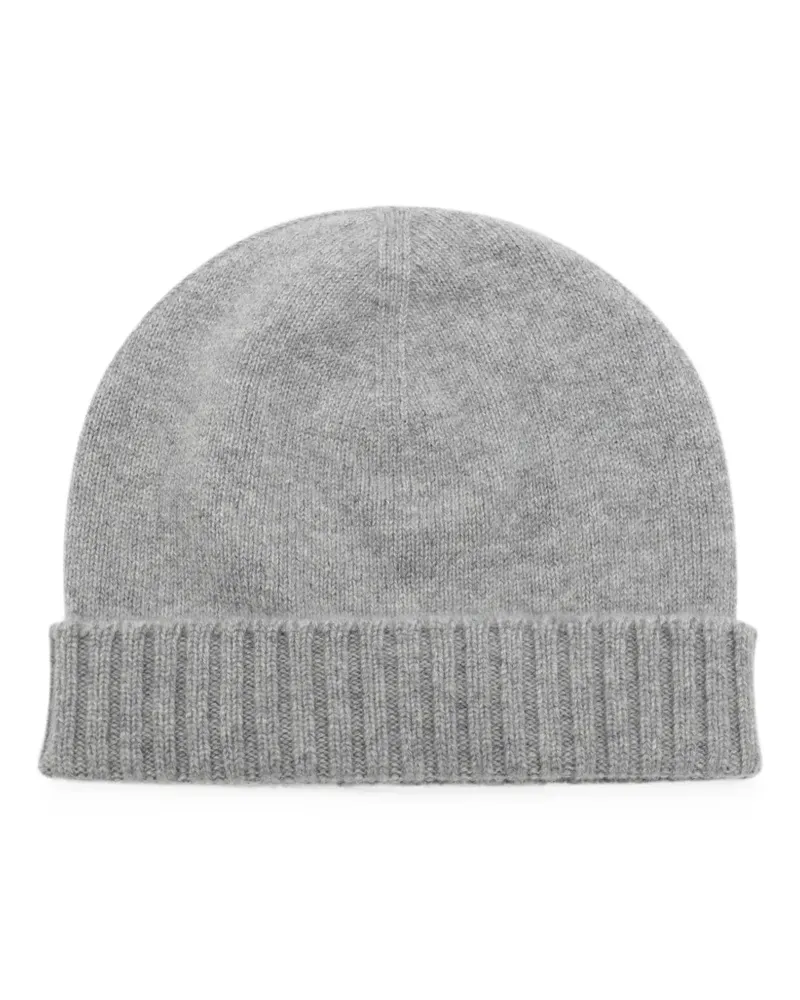 Malo ribbed-trim beanie hat - Grau Grau