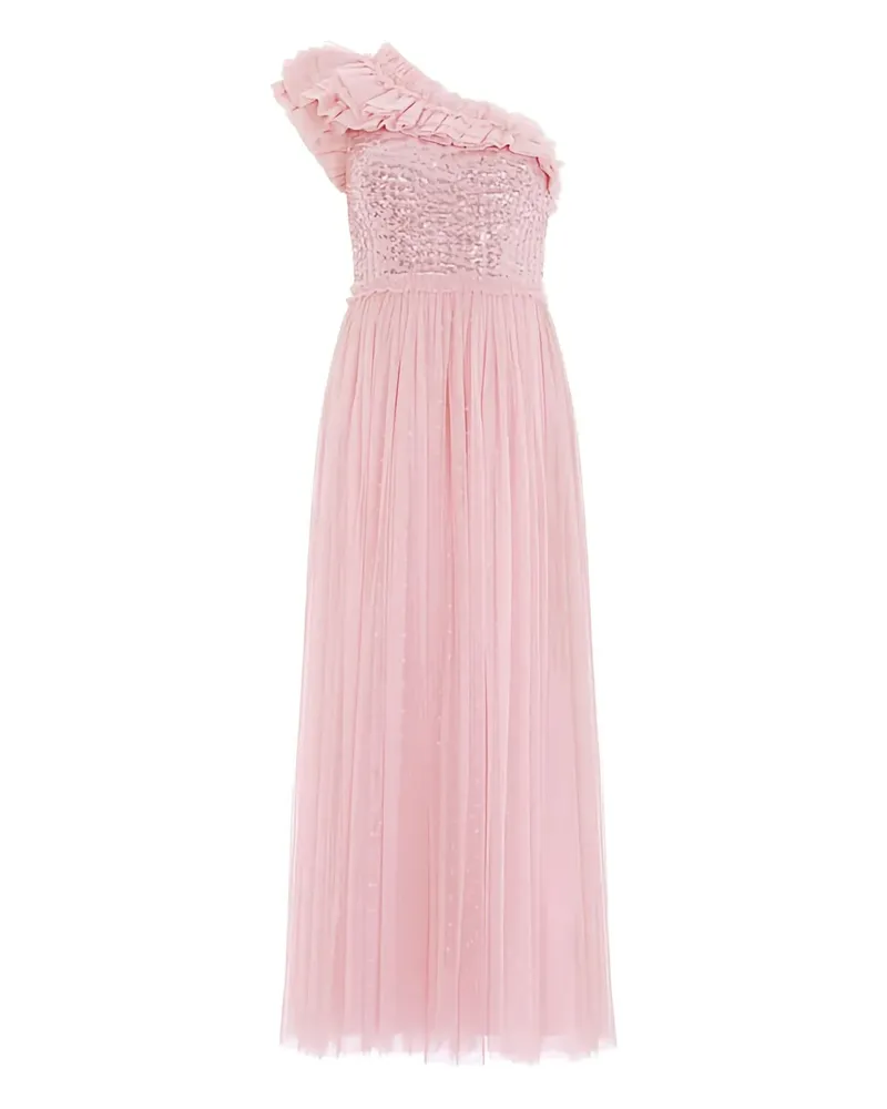 Needle & Thread Gerüschtes Raindrop Abendkleid mit Pailletten - Rosa Rosa
