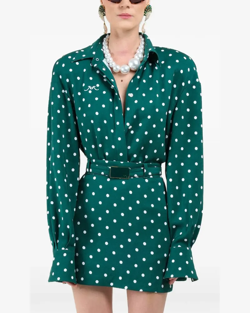 Rowen Rose polka-dots raglan shirt - Grün Grün