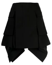 Sacai Asymmetrischer Minirock Schwarz